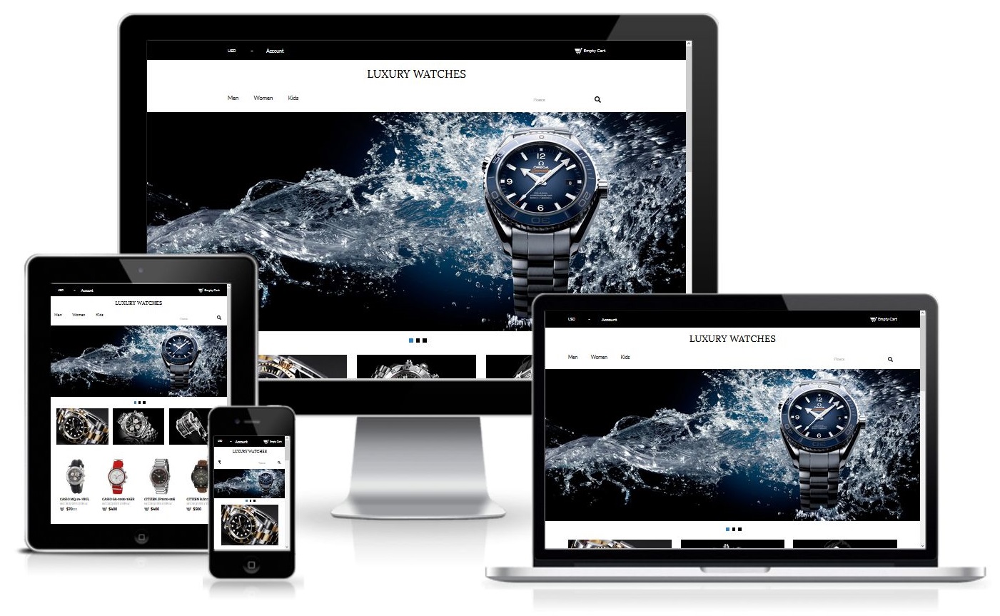 Адаптивный сайт Luxury Watches